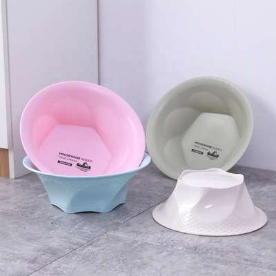 Bathroom &Kitchen Plastic Water Basin Colorful Round Shape  for Wash Face